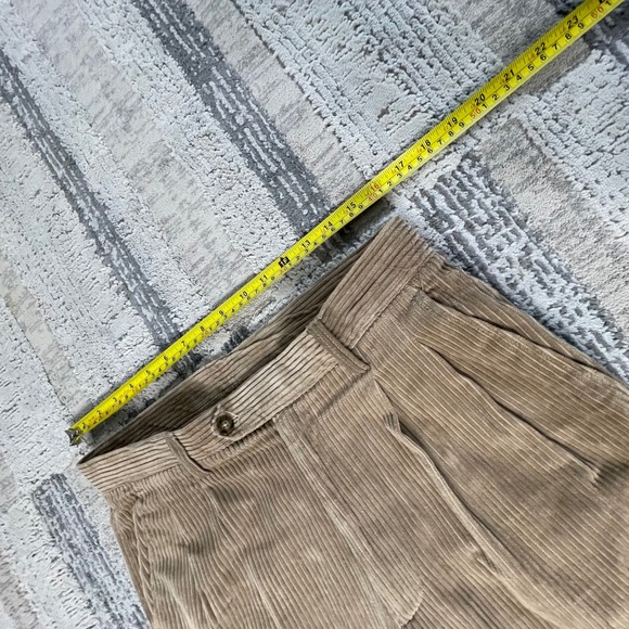 Vintage Bill Robinson Sons Brown Corduroy Pleated Relaxed Fit Mens Pants 32 x 30 - Picture 9 of 12